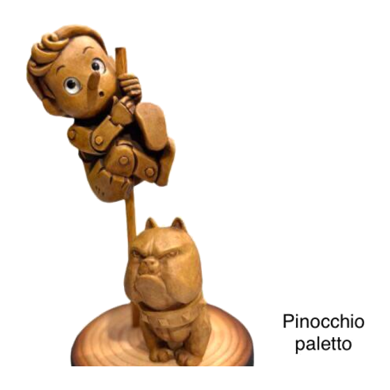 Pinocchio paletto - creazione in legno fatta a mano